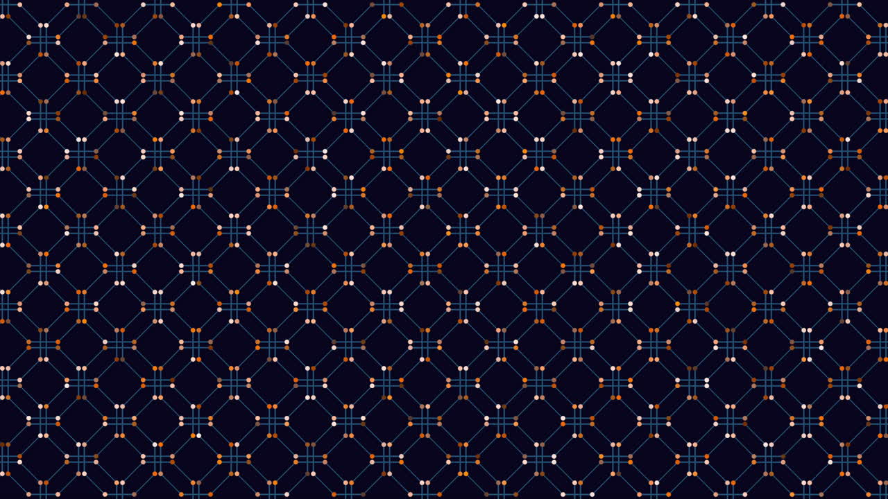 Geometric blue and black grid with circles and lines