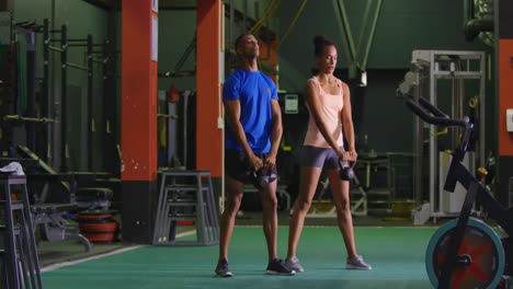 woman exercising in a gym