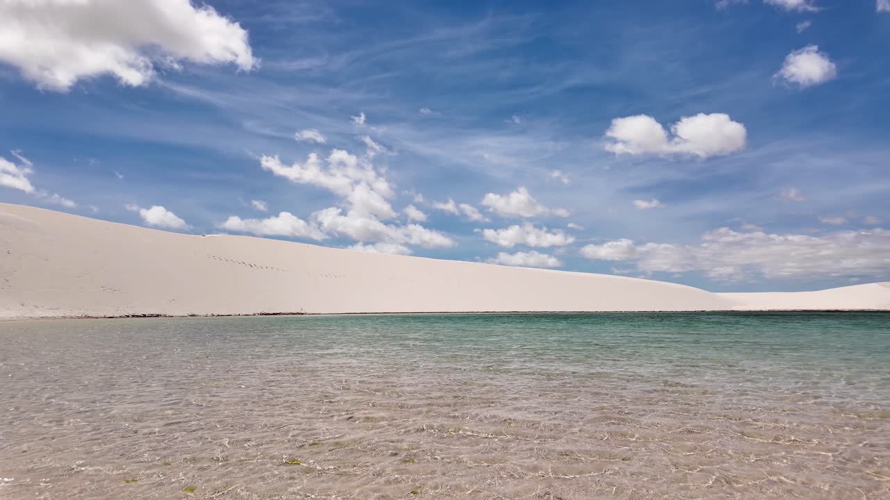 Lencois Maranhenses At Santo Amaro In Maranhao Brazil. Nature Scenery. High Sand Dunes. Lencois Maranhenses At Brazil. Rainwater Lakes. Stunning Ecosystem. Tropical Travel. Brazil Northeastern