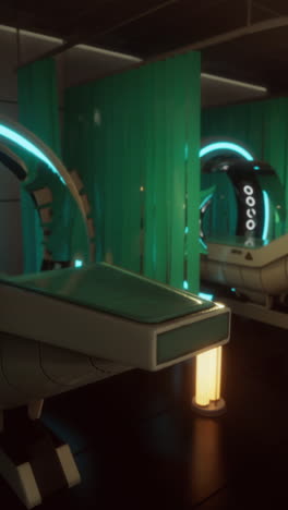 sala de exámenes médicos futuristas