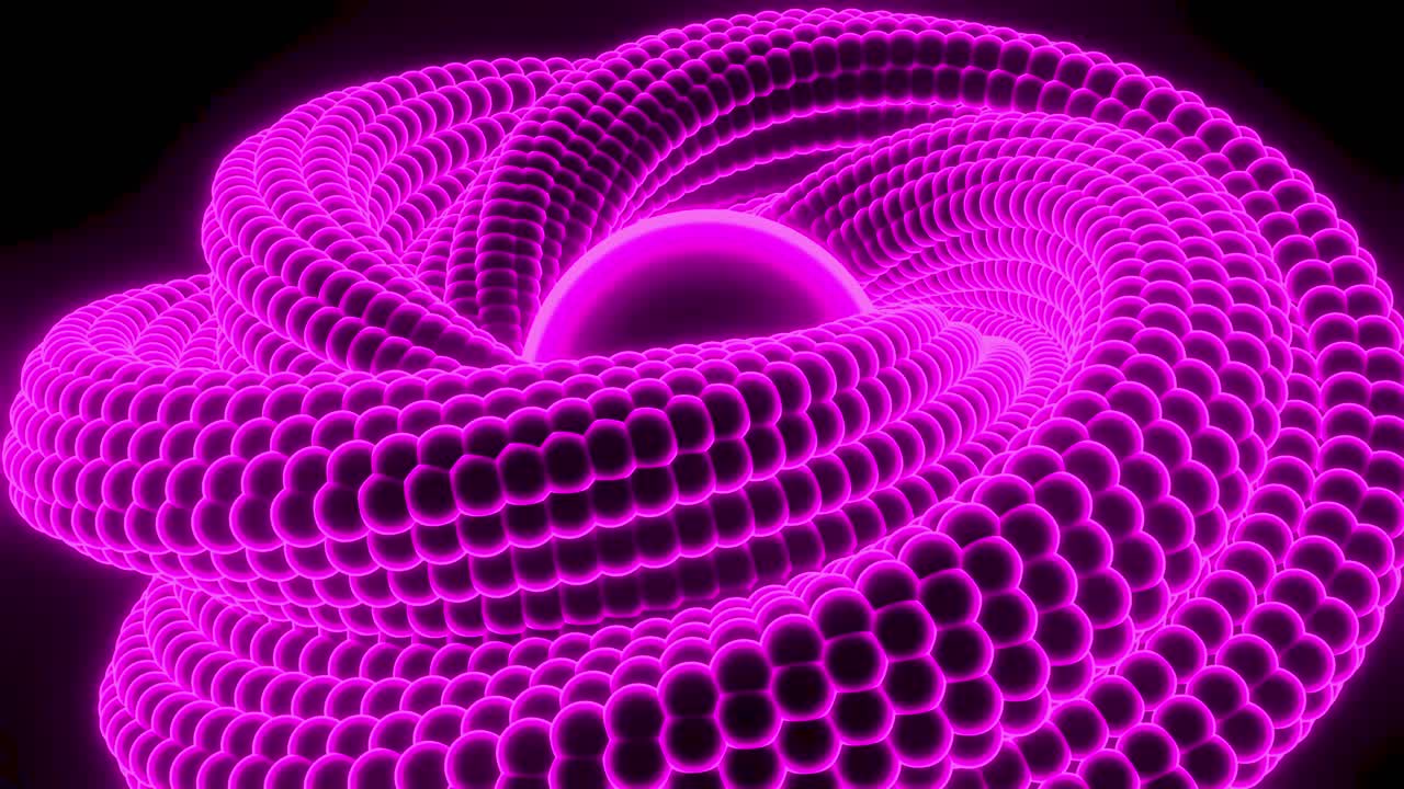 esfera 3d abstracta con brillo púrpura