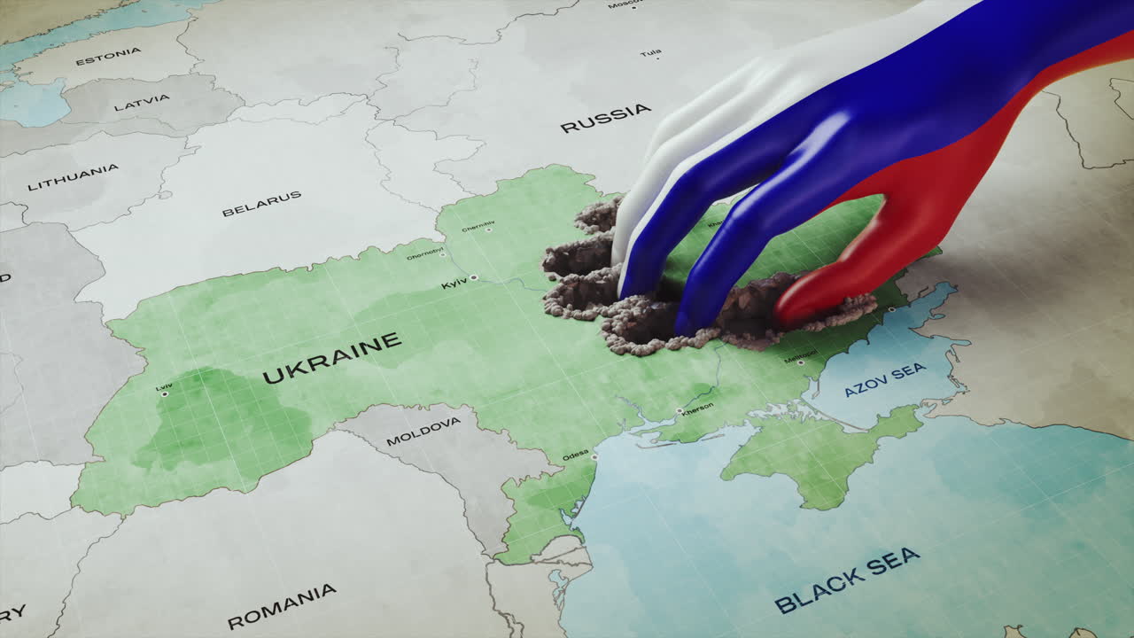 вторжение россии в украину: визуализация карты