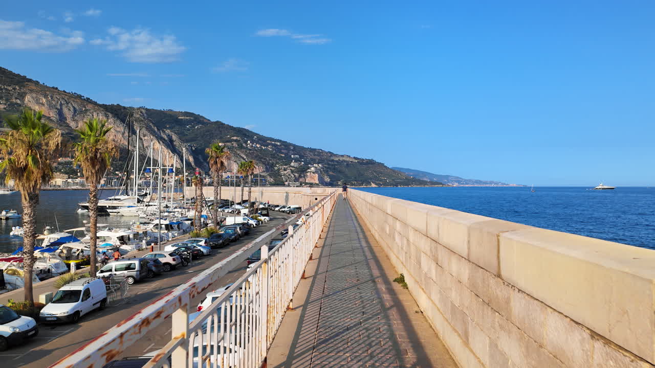 View of the Port de Menton in the French Riviera