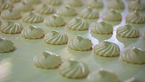industrial tasty sweet production. marshmallow conveyor factory making.