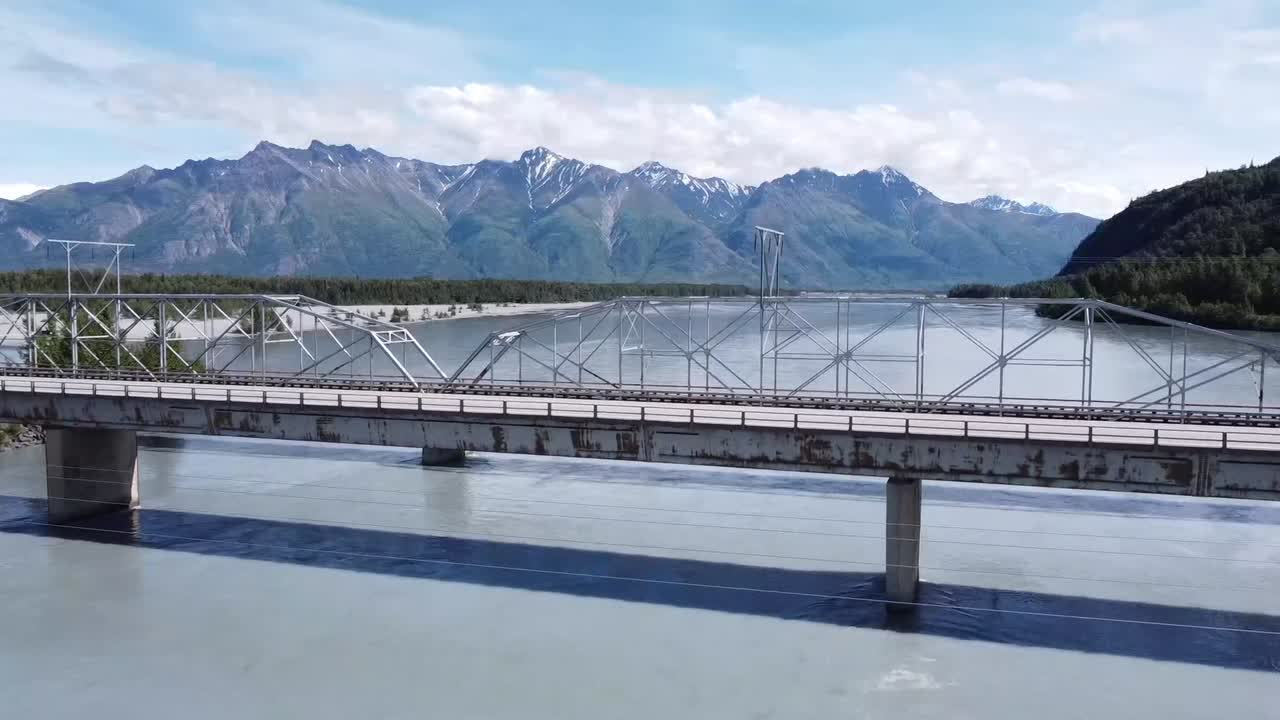 knik 강 공중 비디오. 팔머, 알래스카