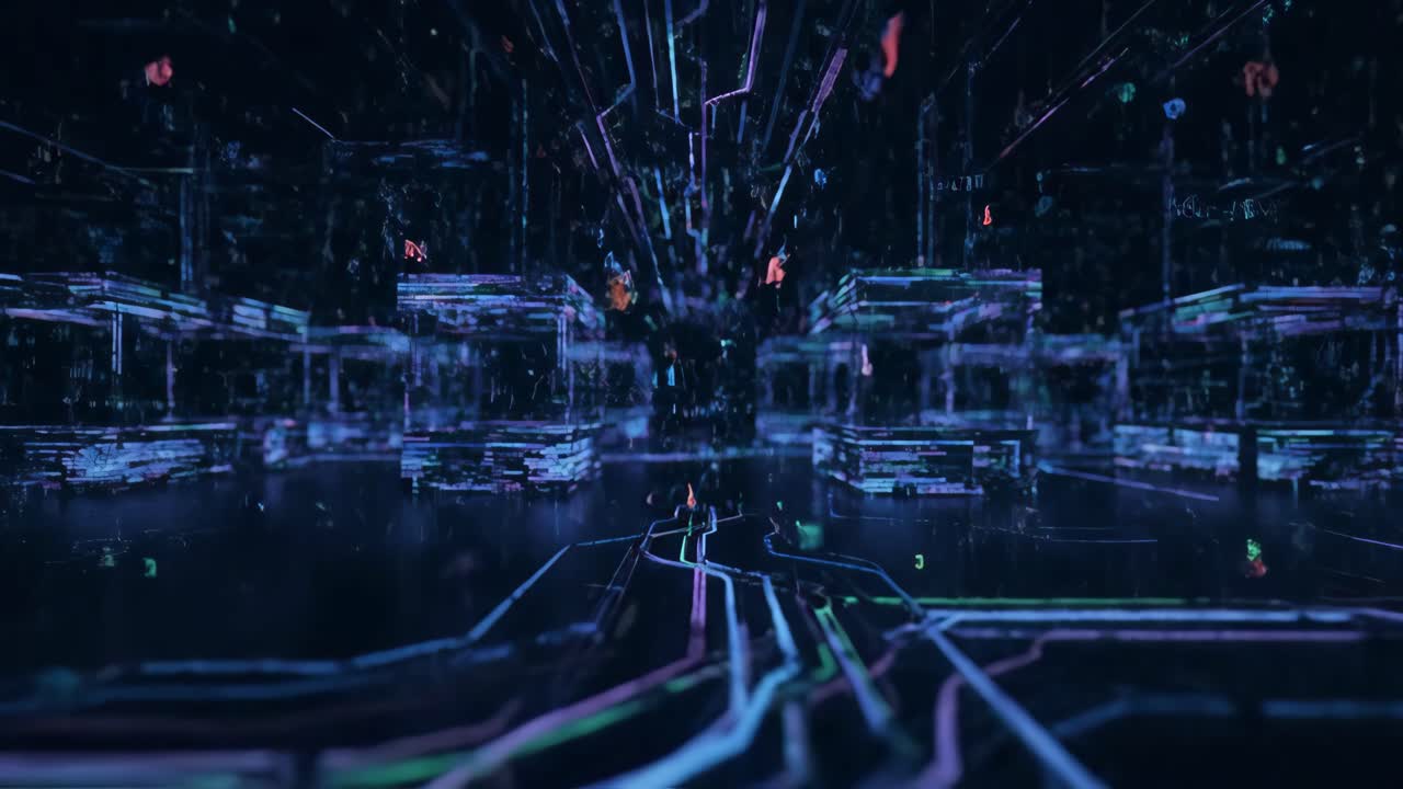 Abstract Futuristic Digital Network