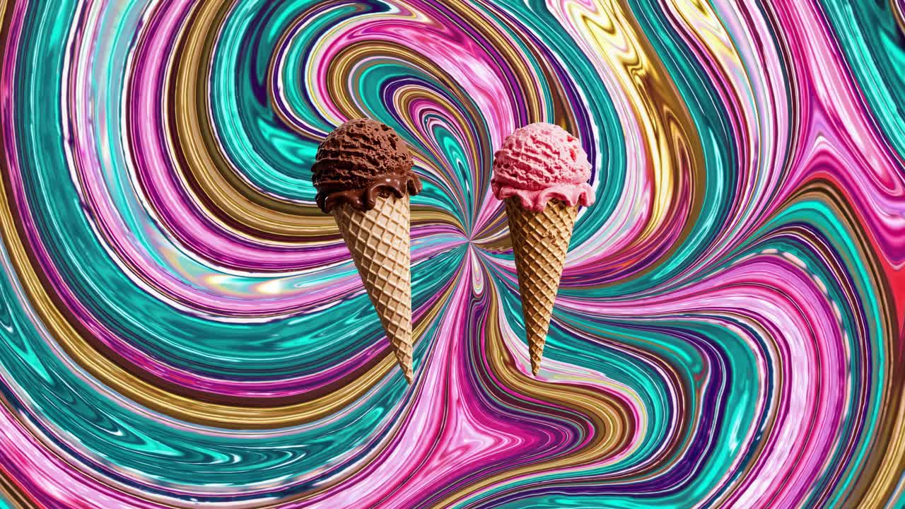 Coni gelato colorati