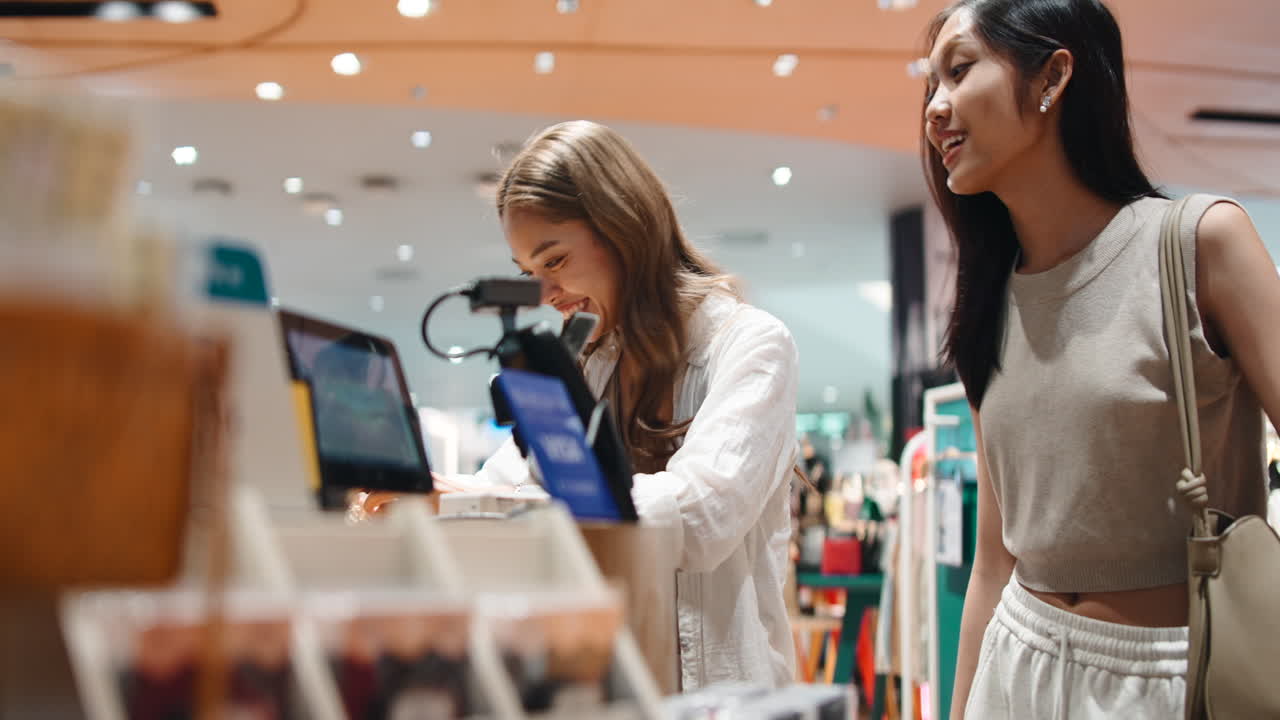 Women shopping in a retail store