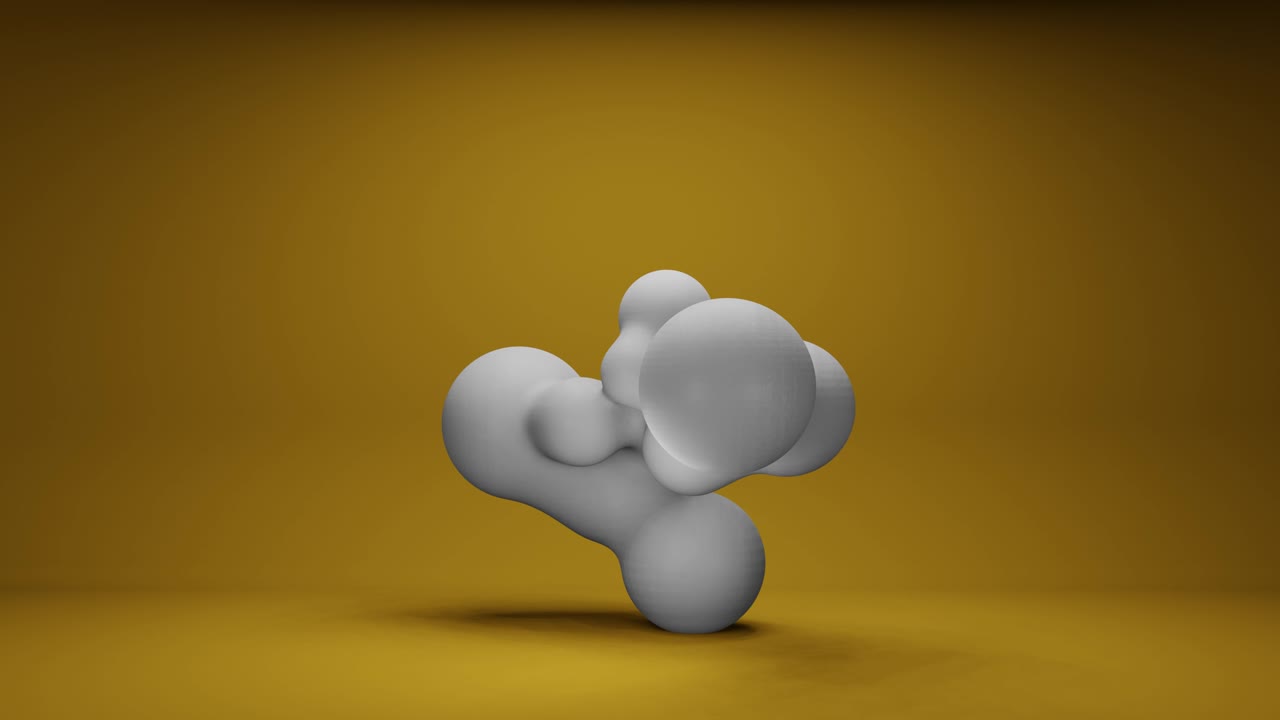 메타볼 3d 영상: 변형 유기 렌더링 블로브 현실적인 애니메이션: 유체 모양이 색의 배경에 분리되어 용해되는 액체 분자 분해 4k 비디오