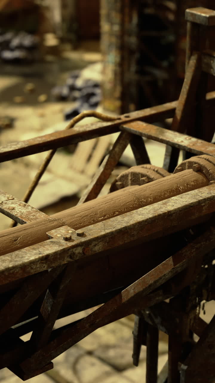 Abandoned industrial site featuring rusty structures and worn pathways