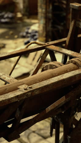 Abandoned industrial site featuring rusty structures and worn pathways