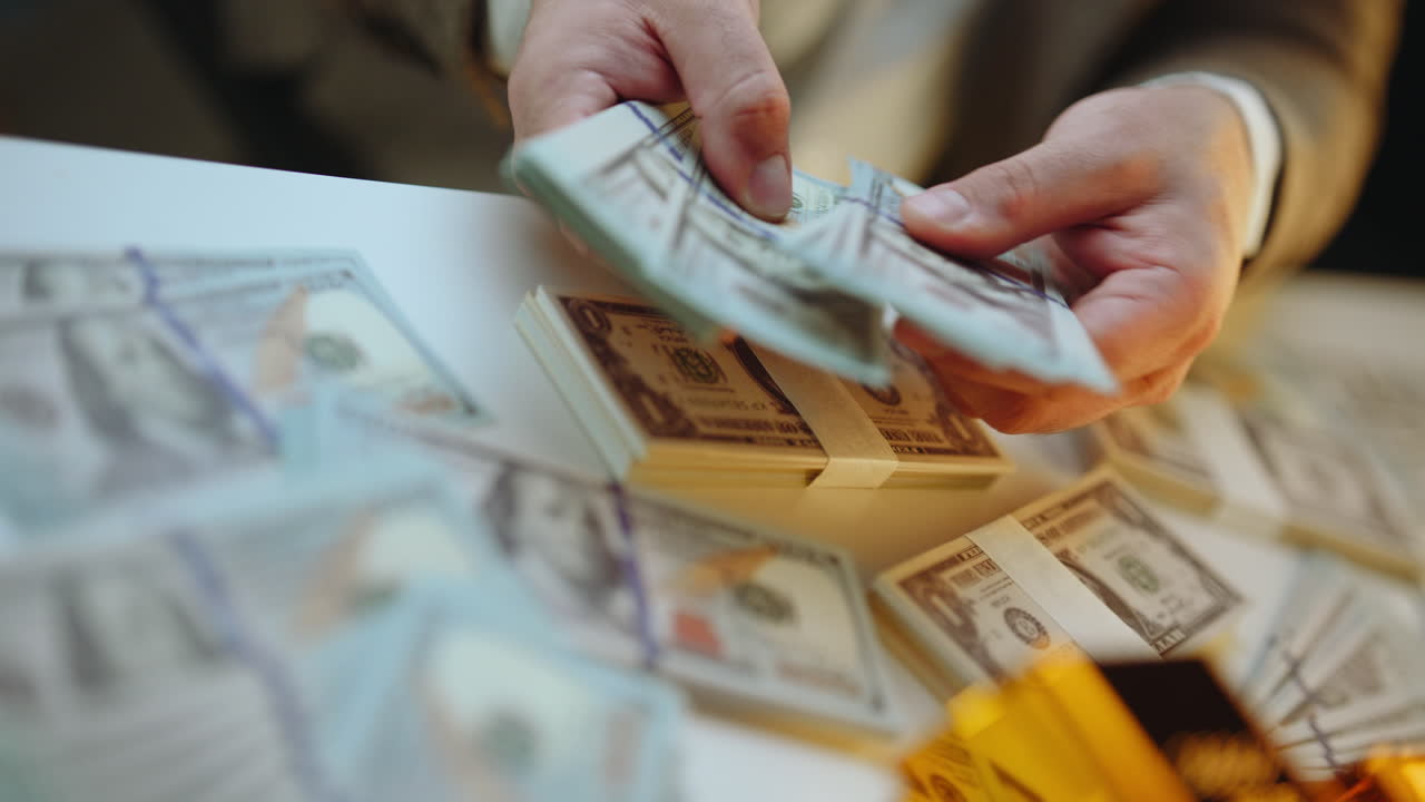 Stacks of US Dollar Bills