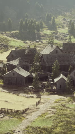 a small medieval village in the countryside