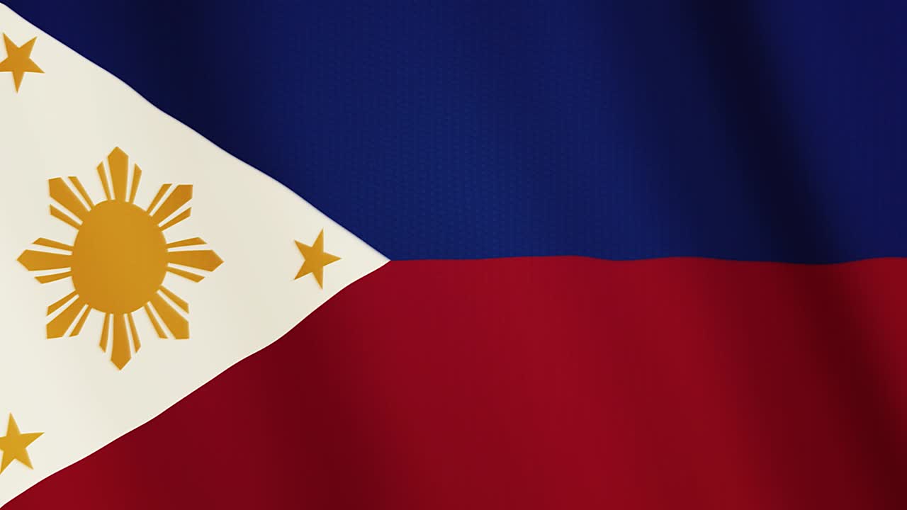 Philippines flag waving animation. Full Screen. Symbol of the country