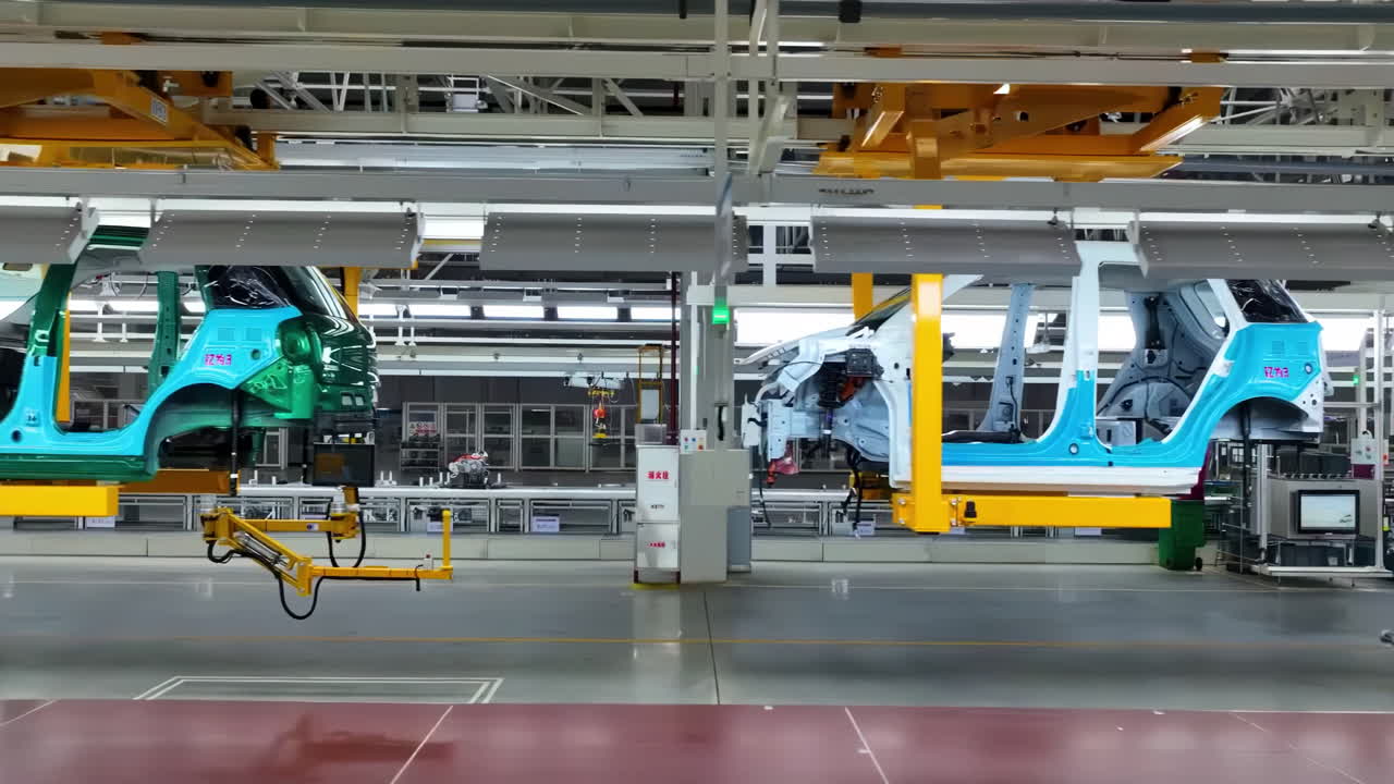 공장 산업 스마트 컨베이어 벨트 대규모 스마트 공장 제조 창고, 생산 라인