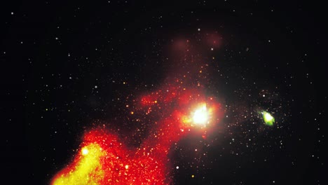 nubes nebulosas rojas en el universo oscuro