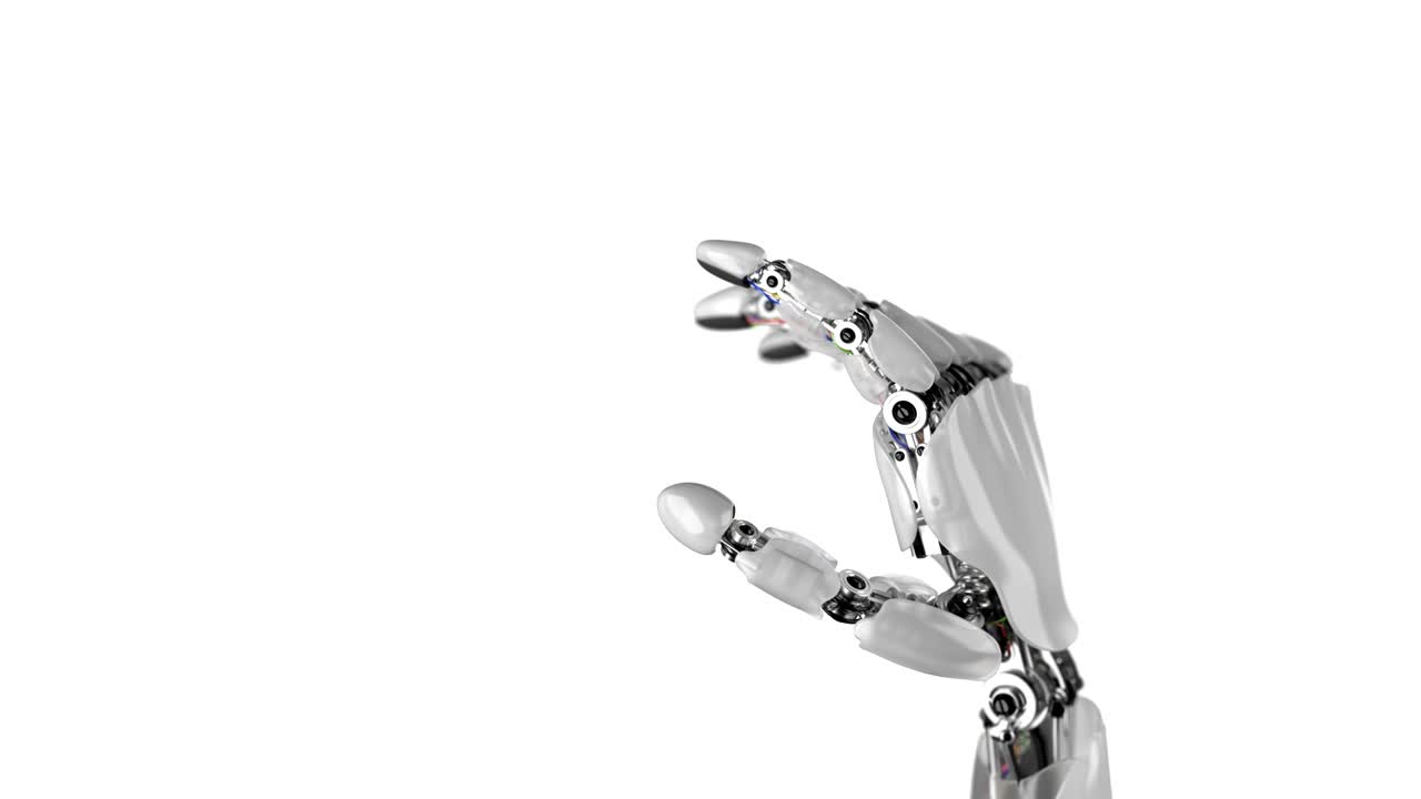 Robotic Hand Presses His Finger