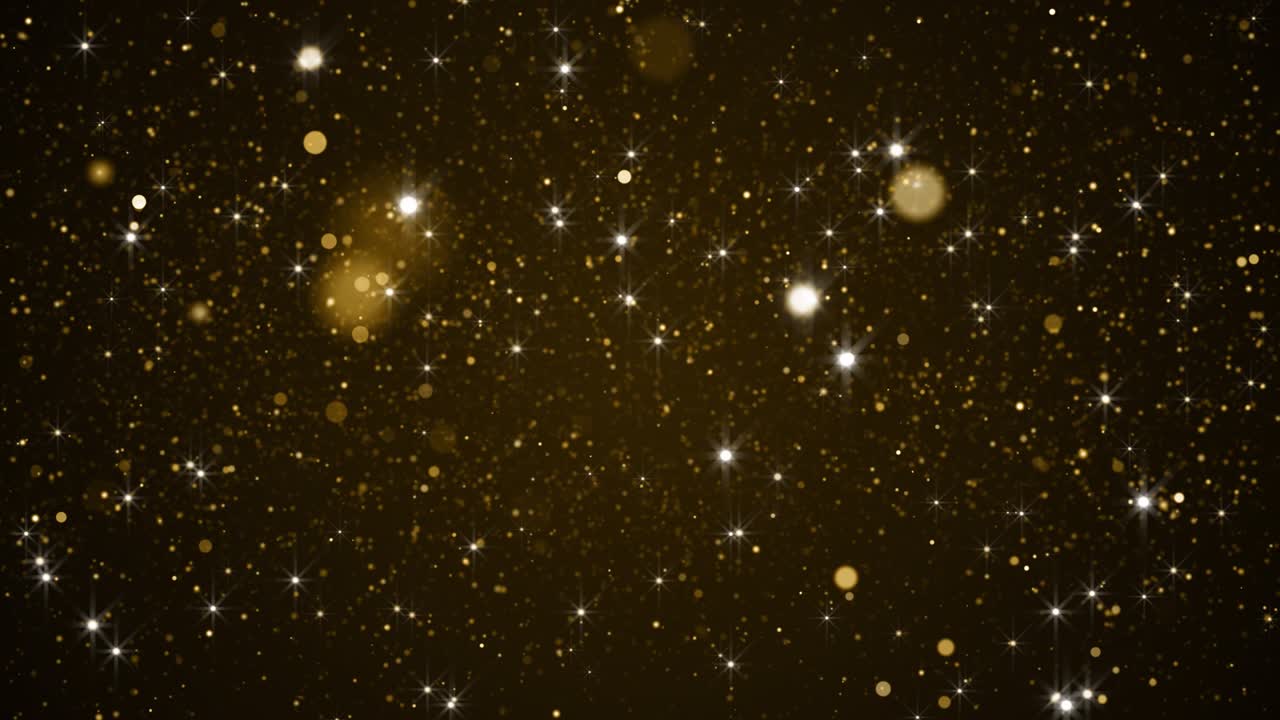 partículas de oro brillo bokeh premio polvo abstracto bucle de fondo