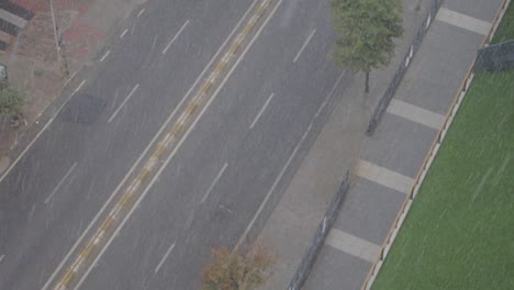 rainy day street scene