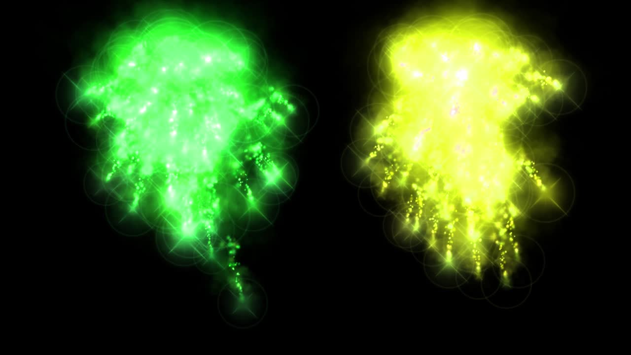 chispas de fuego partículas de color animación gráficos de movimiento