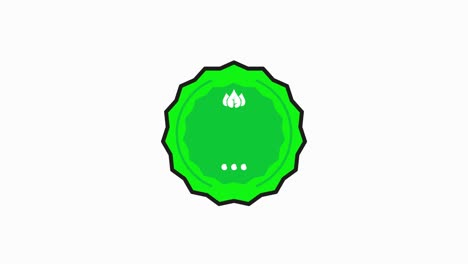 100 percent vegan organic nature badge green stamp icon in flat style on white background. motion graphic.