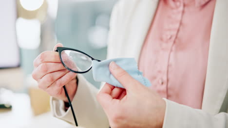 hands, person cleaning glasses