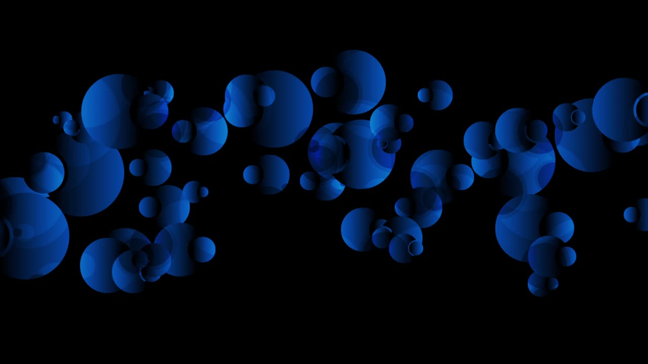 Dark blue glossy circles abstract tech motion background