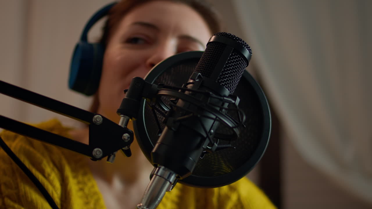 Woman vlogger answering questions from fans