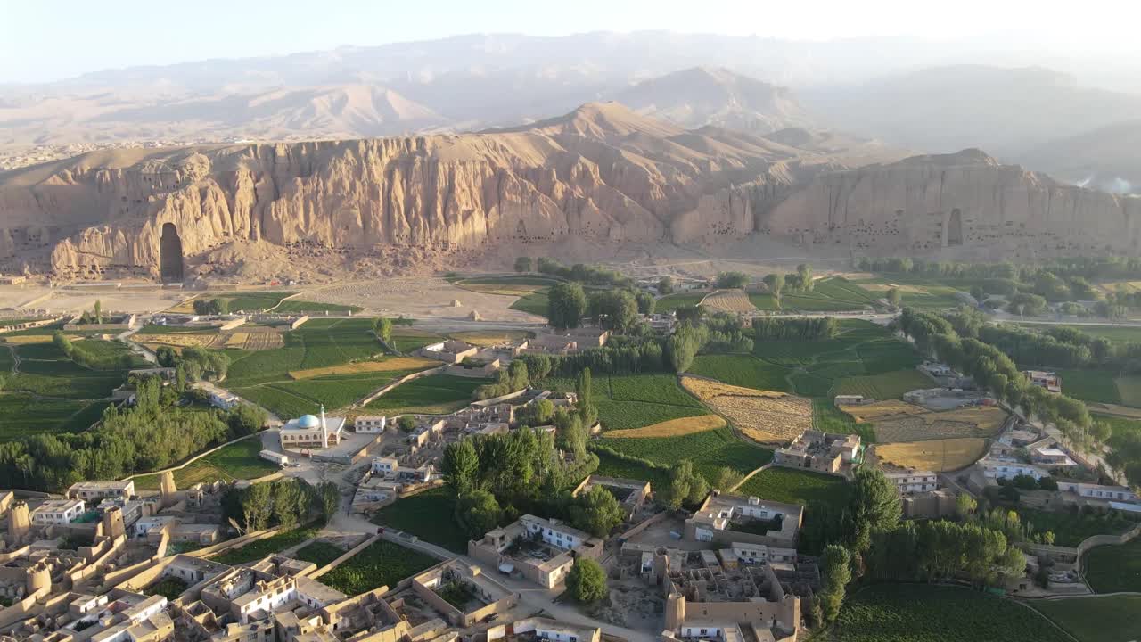 Drone footage from Buddha of Bamyan January 12, ?2022