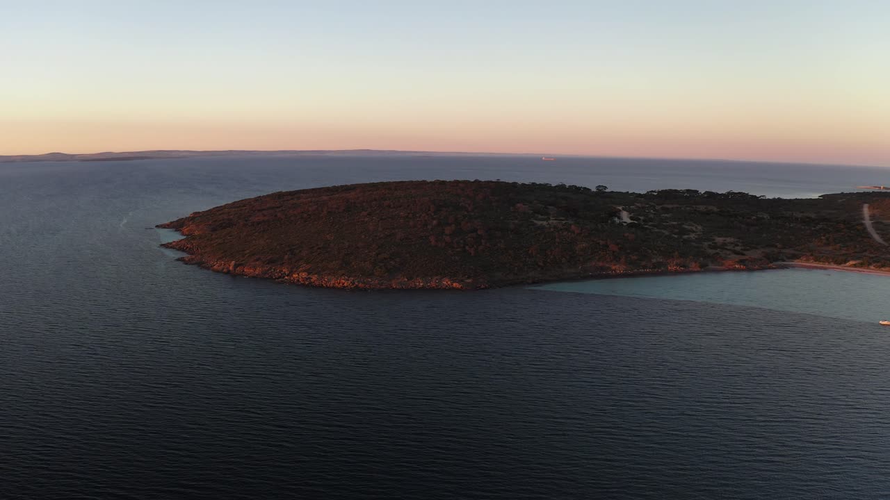 오스트레일리아 남부 링컨 국립 공원의 해가 지는 모습