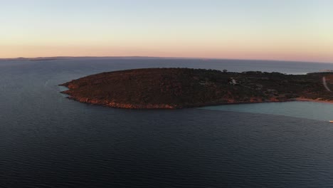 Vista-Aérea-De-Drones-Al-Atardecer-Del-Parque-Nacional-Lincoln,-Sur,-Australia