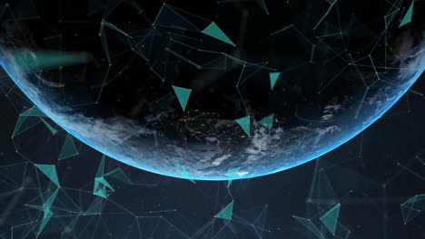 animación de la red de conexiones en todo el mundo