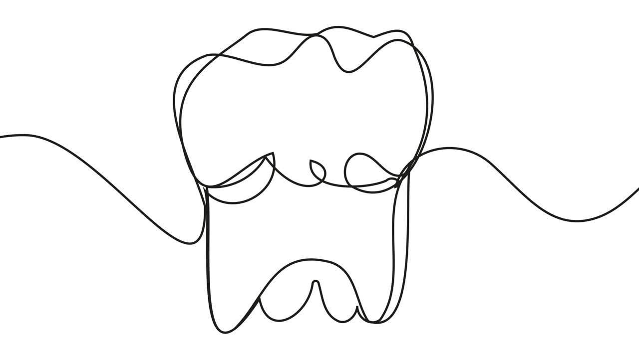 diente en una línea