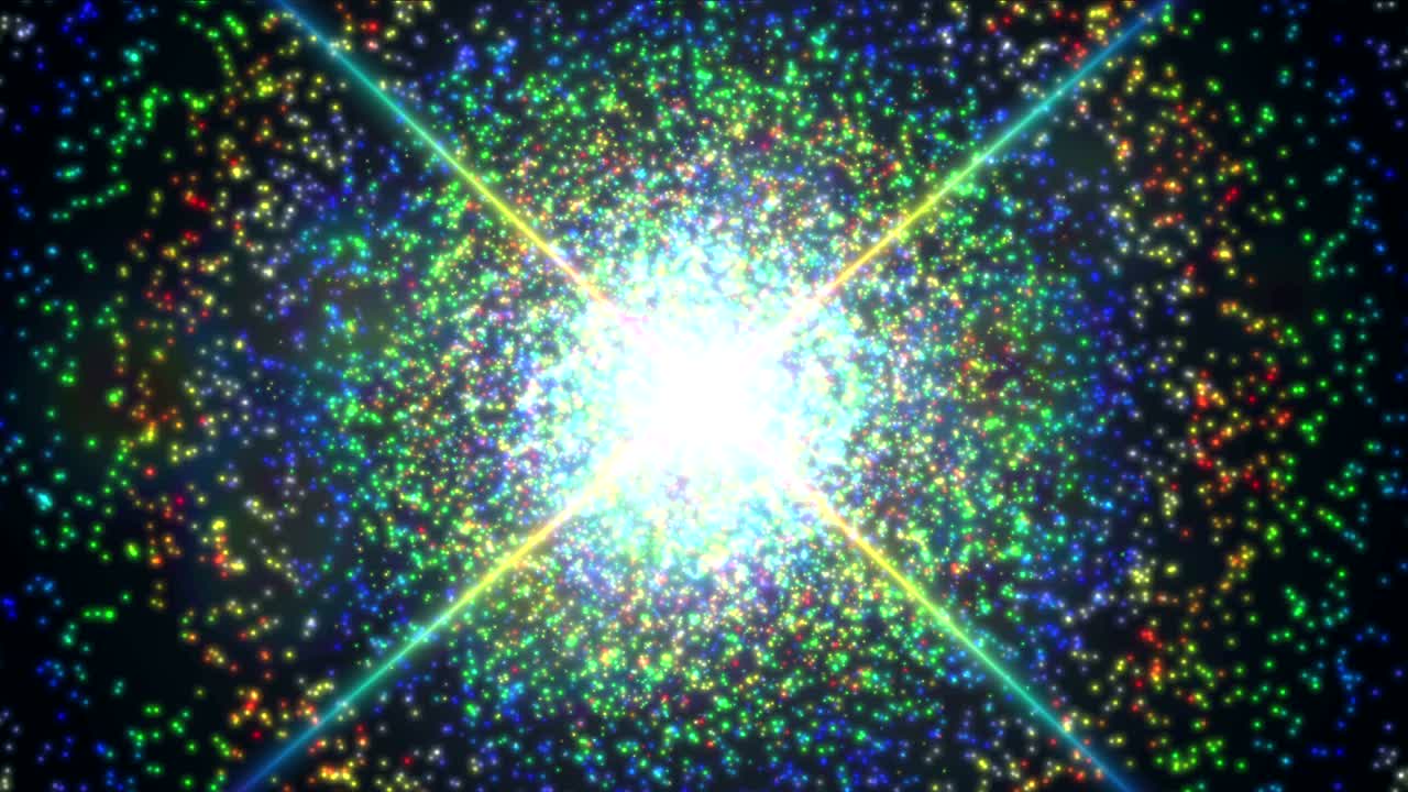 las chispas atómicas de las partículas 4k