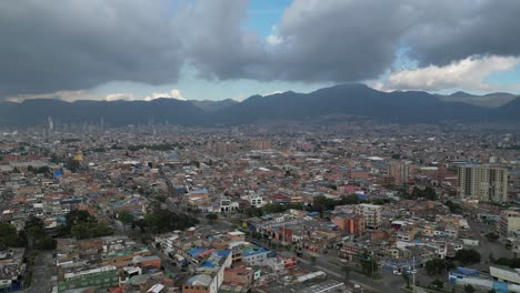 South-area-view-of-Bogota,-view-of-Monserrate-and-the-city-center