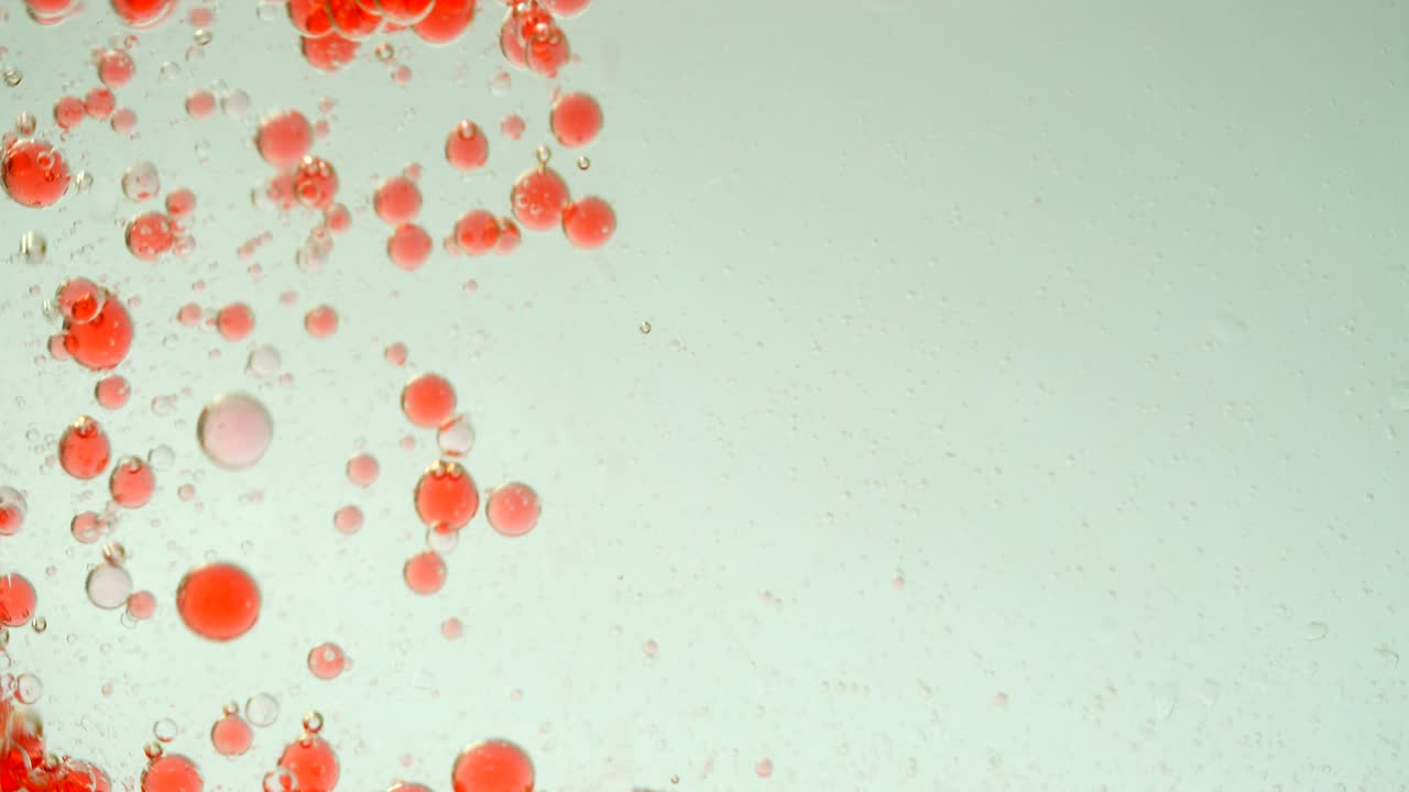 배경 거품에서 거품의 움직임.