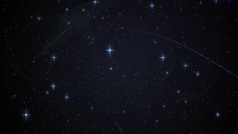 animation of stars over network of connections