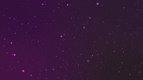 4k video of purple glitter particles background with shining light flares.