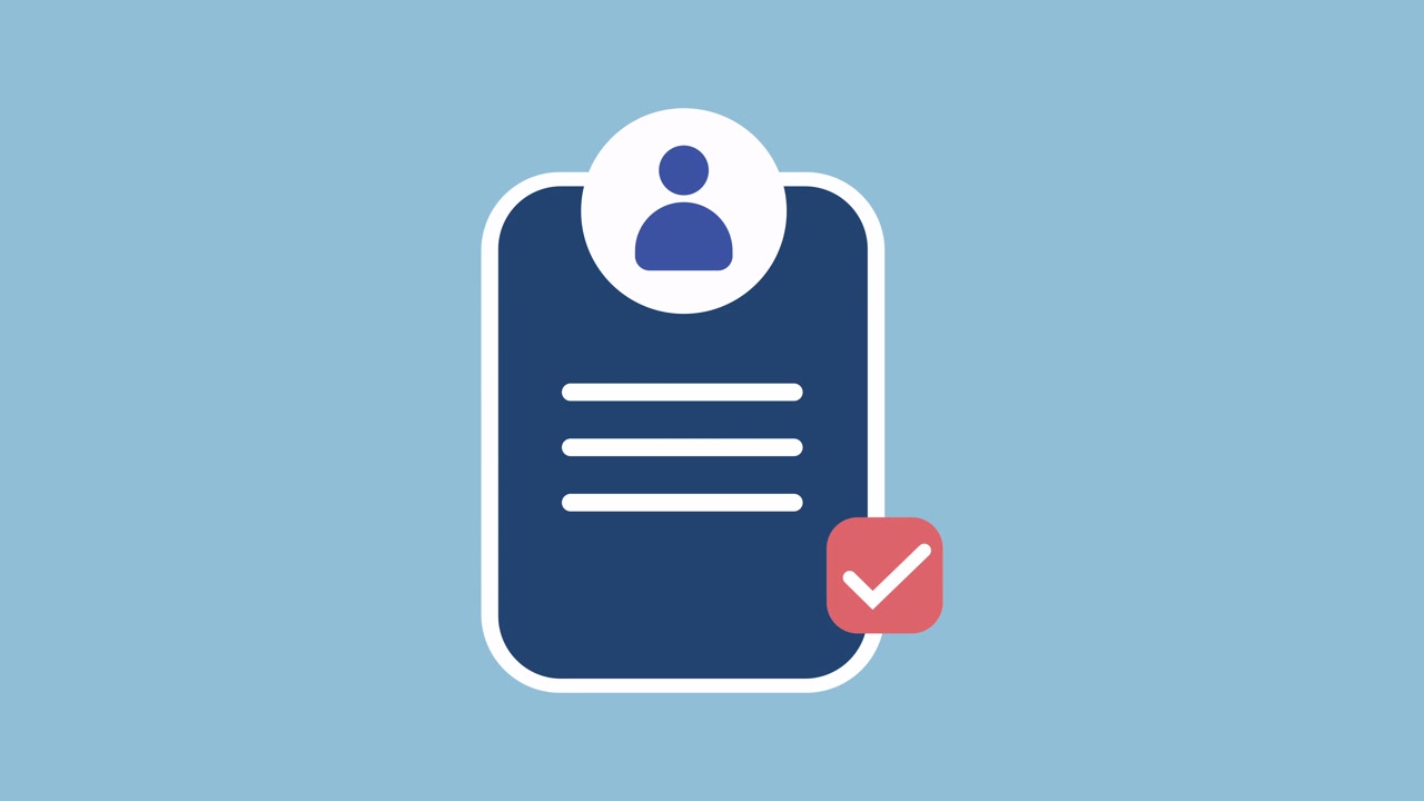 Completado animado de formulario de perfil de usuario con marca de verificación