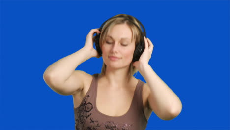 chromakey footage of woman dancing green screen