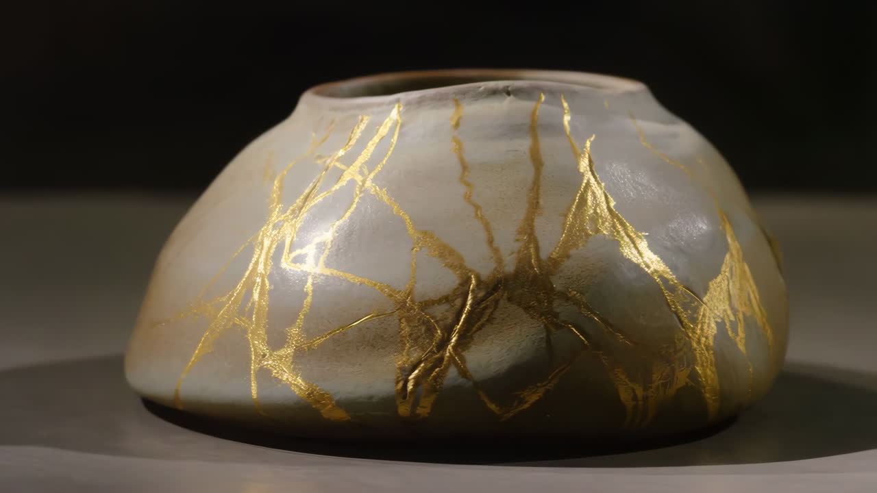 Kintsugi Bowl with Gold Repair
