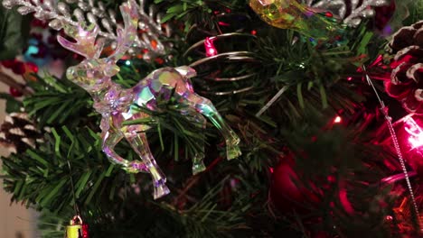 crystal reindeer figure. christmas decorations