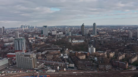 drone shot over north lambeth london