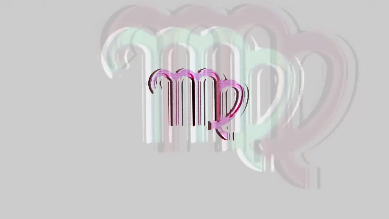 VIRGO zodiac sign glitching analog VHS effect, Virgo glitch horoscope