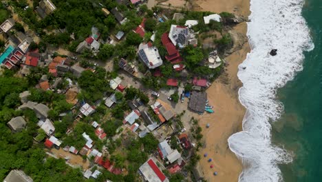 A-Drone-tour-in-Mazunte,-Oaxaca