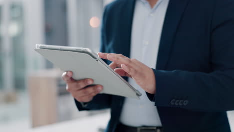 Closeup,-hands-and-tablet-at-work-for-an-email