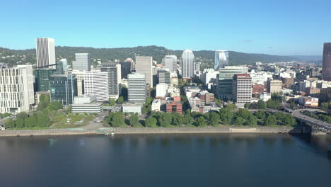 Skyline-of-Portland,-Oregon