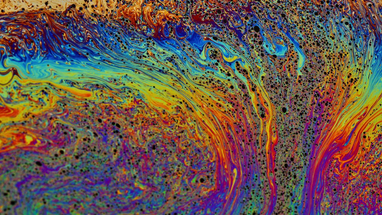 múltiples rayas de color en un movimiento giratorio - tiro de abstracción macro