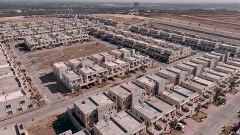 aerial view of bahria housing development in karachi
