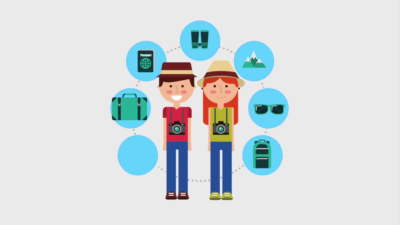 사람들이 여행하는 시간